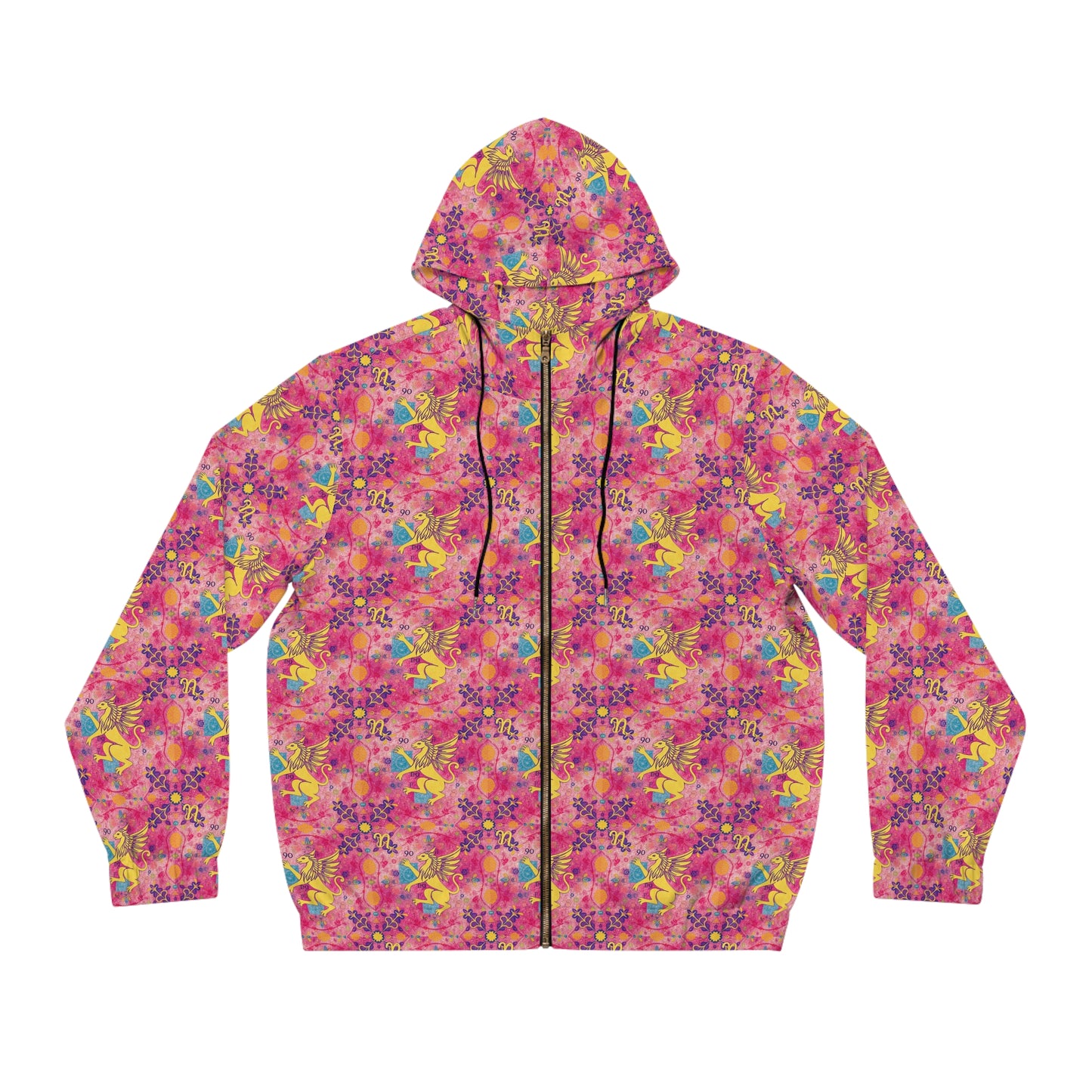 Full-Zip Hoodie (AOP), Virgo, Zodiac v3, Pattern