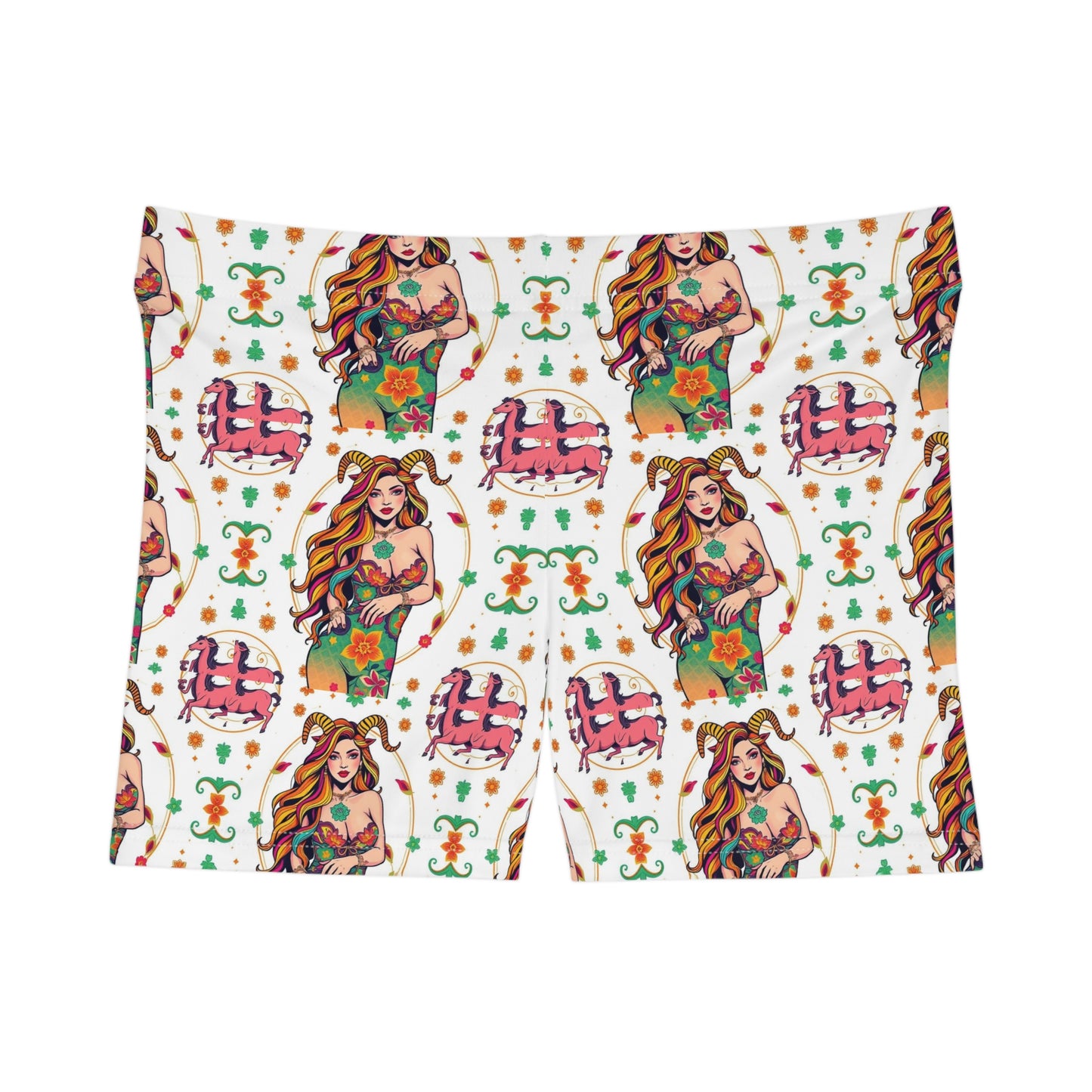 Women's Shorts, (AOP), Capricorn, Zodiac v3, Sexy Pattern