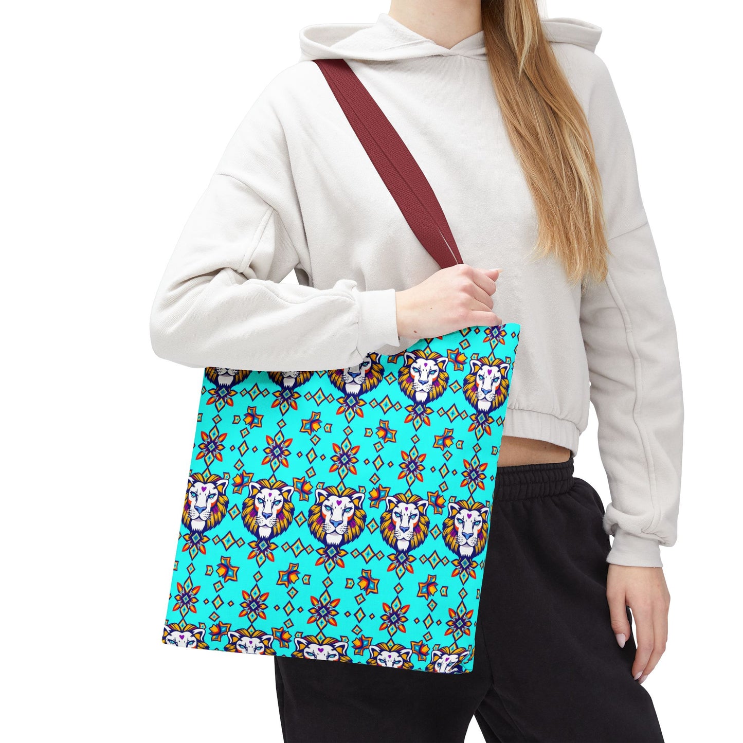 Tote Bag (AOP), Leo, Zodiac v1, Jewel Pattern