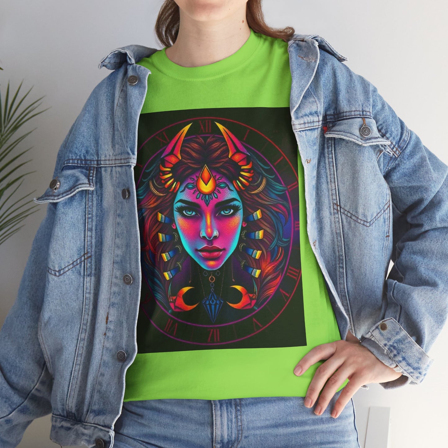 Unisex Heavy Cotton T-Shirt, Scorpio, Zodiac v4, Sexy Art