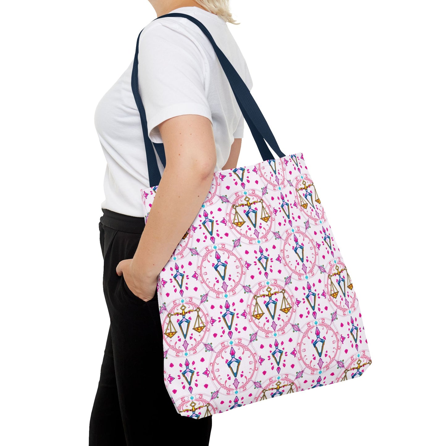 Tote Bag (AOP), Libra, Zodiac, Jewel Pattern