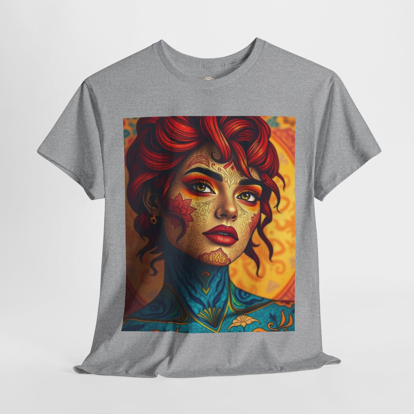 Unisex Heavy Cotton T-Shirt, Aquarius, Zodiac, Sexy Art