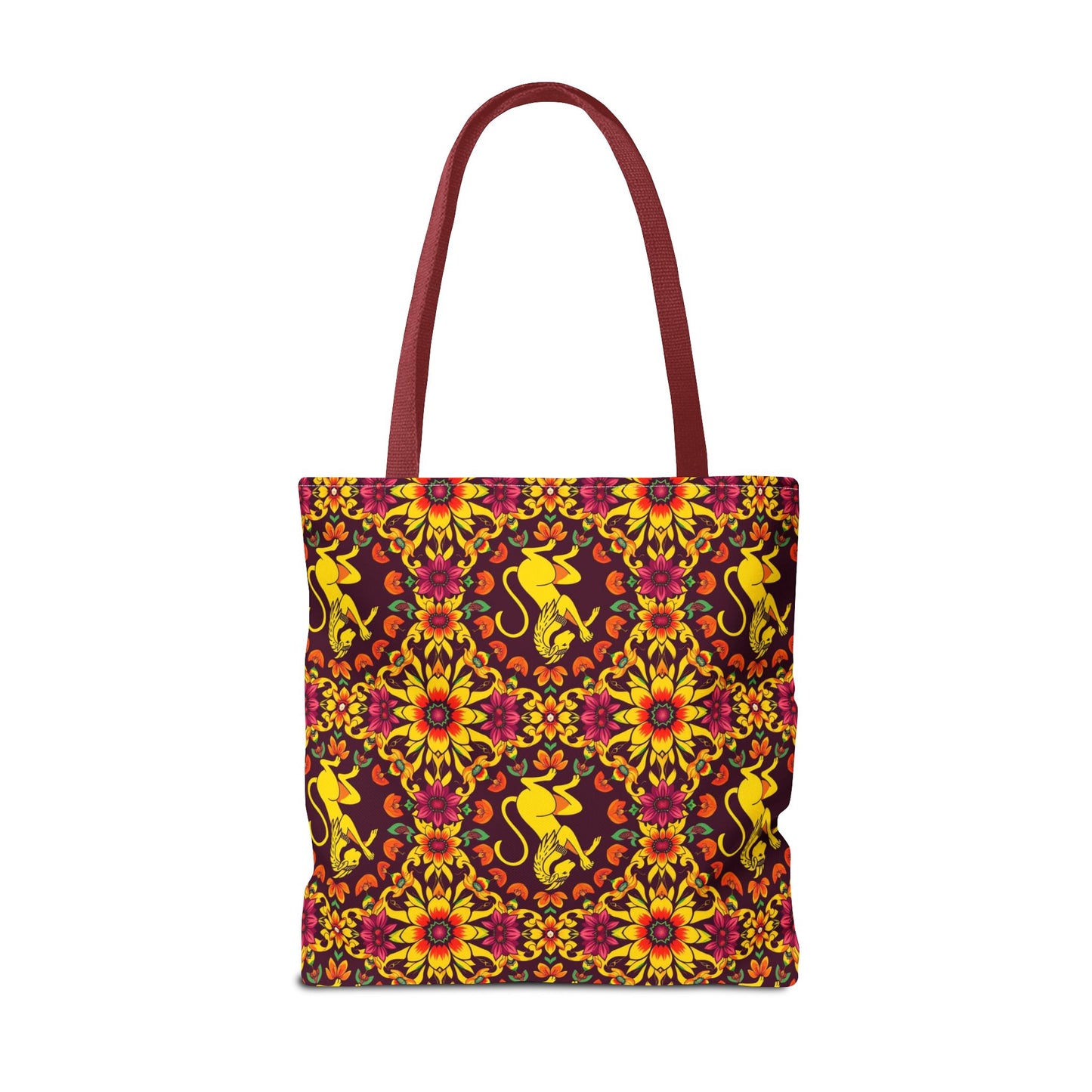 Tote Bag (AOP), Virgo, Zodiac v2, Flower Pattern