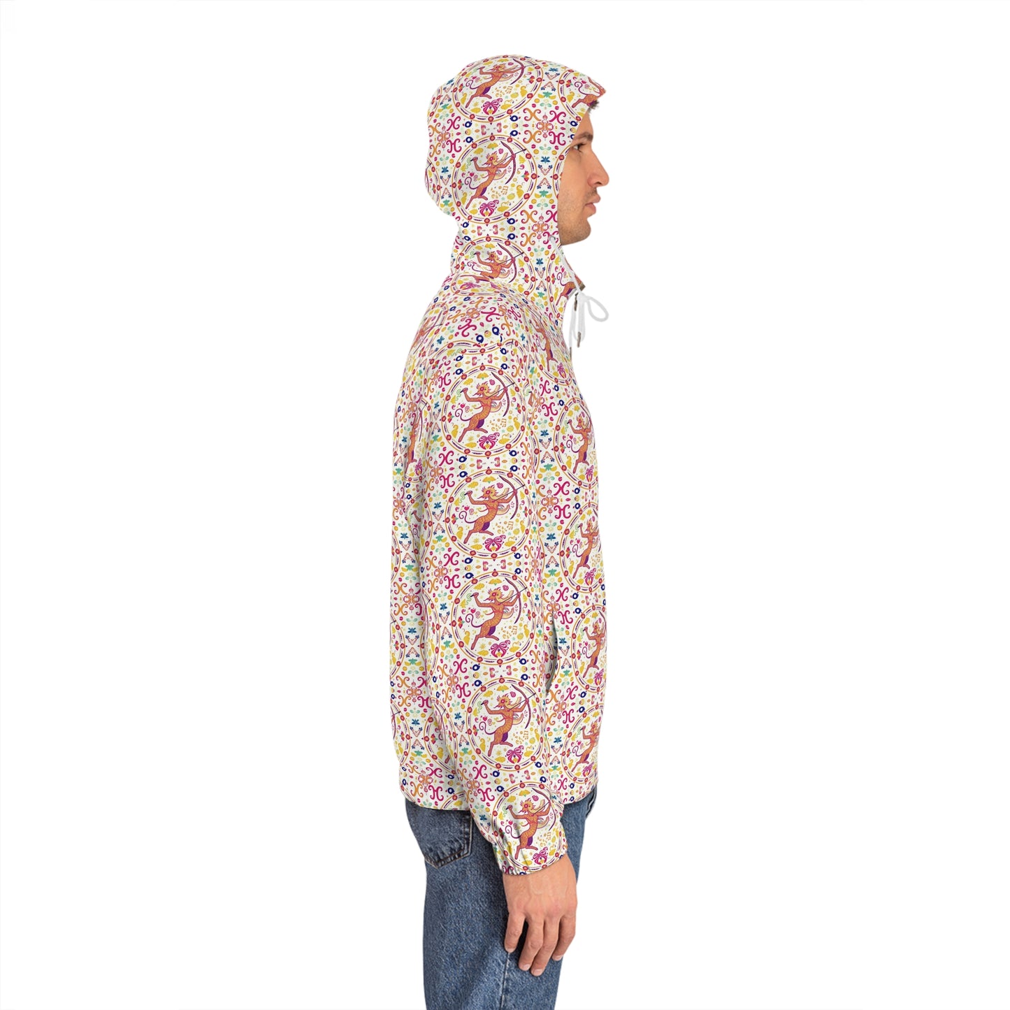 Full-Zip Hoodie (AOP), Sagittarius, Zodiac v4, Pattern