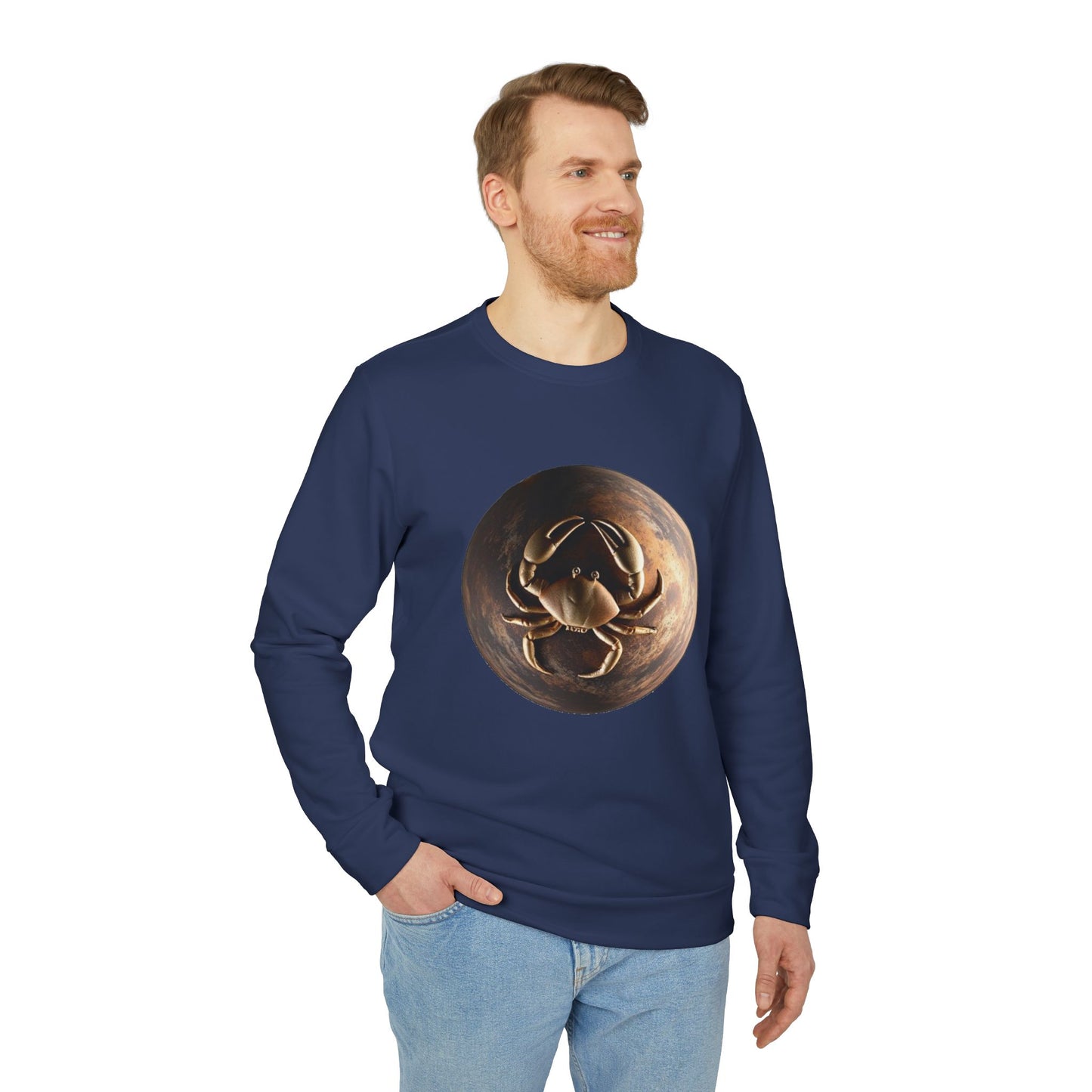 Adidas, Unisex Fleece Crewneck Sweatshirt, Cancer, Planet Animal, Zodiac