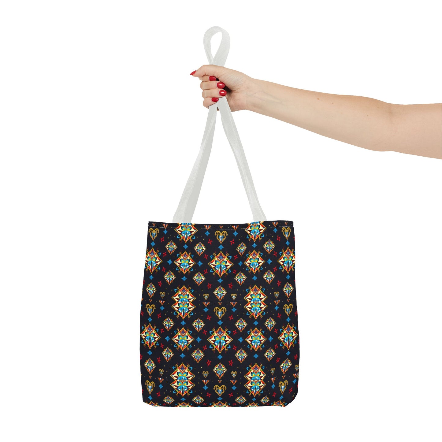 Tote Bag (AOP), Sagittarius, Zodiac v1, Jewel Pattern