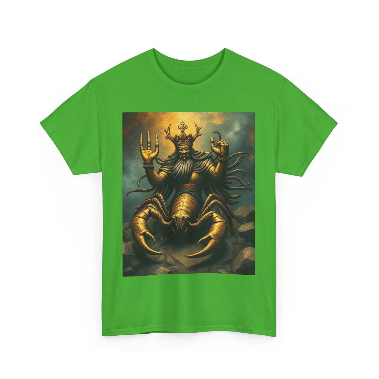 Unisex Heavy Cotton T-Shirt, Desert Scorpio King, Zodiac Design