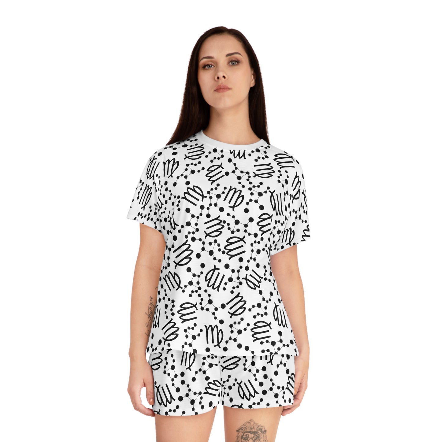 Women's Short Pajama Set Virgo Zodiac Sign (AOP)