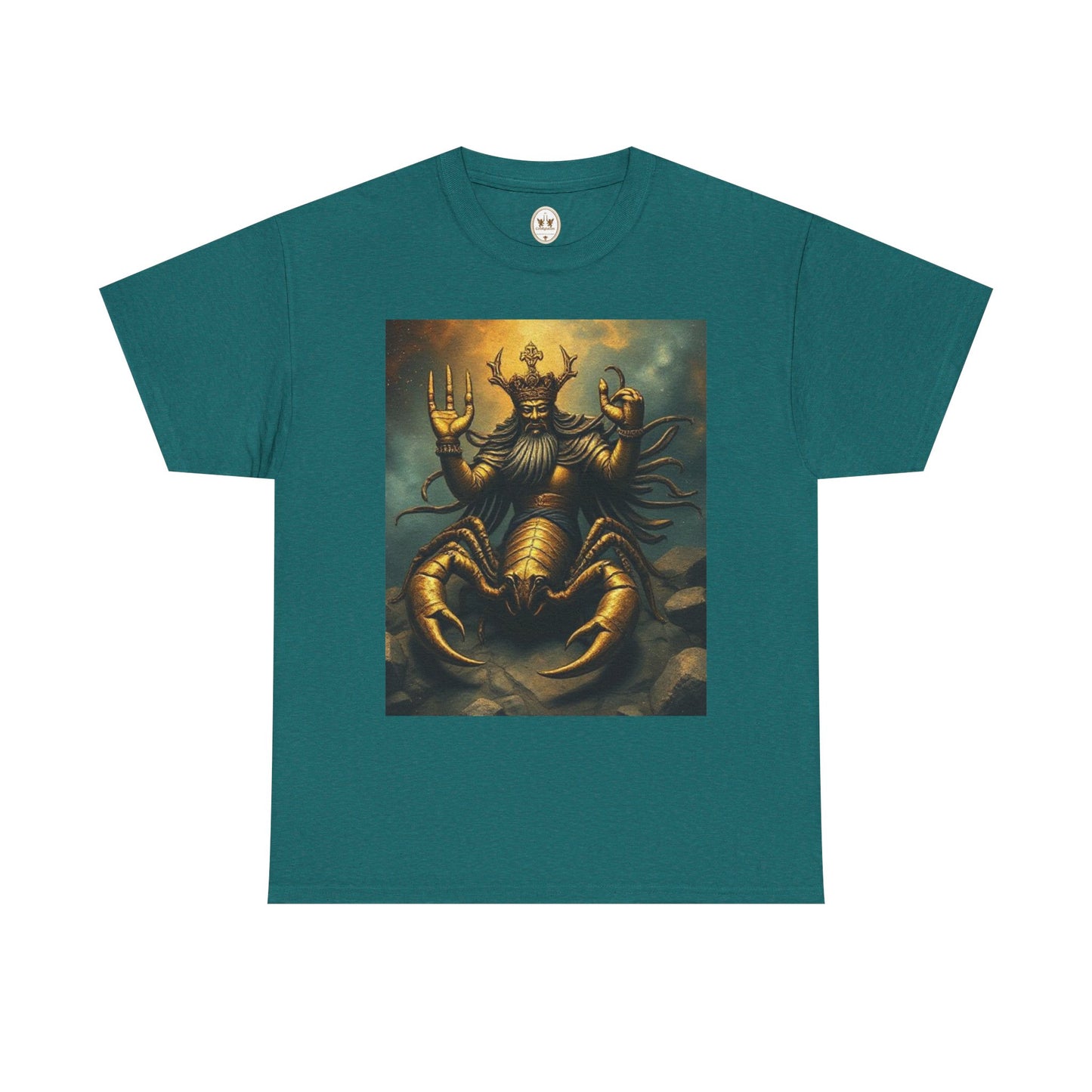 Unisex Heavy Cotton T-Shirt, Desert Scorpio King, Zodiac Design