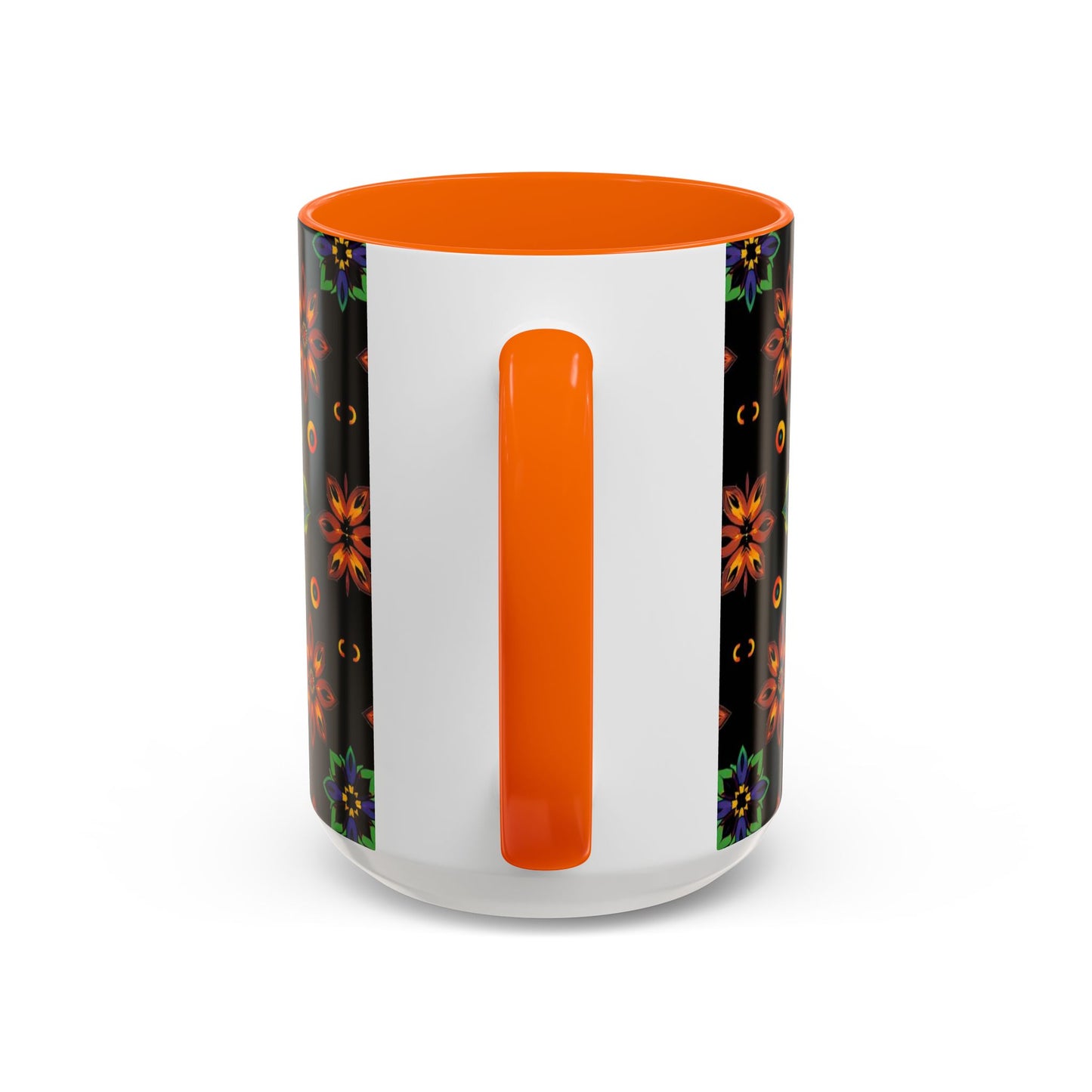 Accent Coffee Mug, Libra, Zodiac v4, Flower Pattern, (11, 15oz)