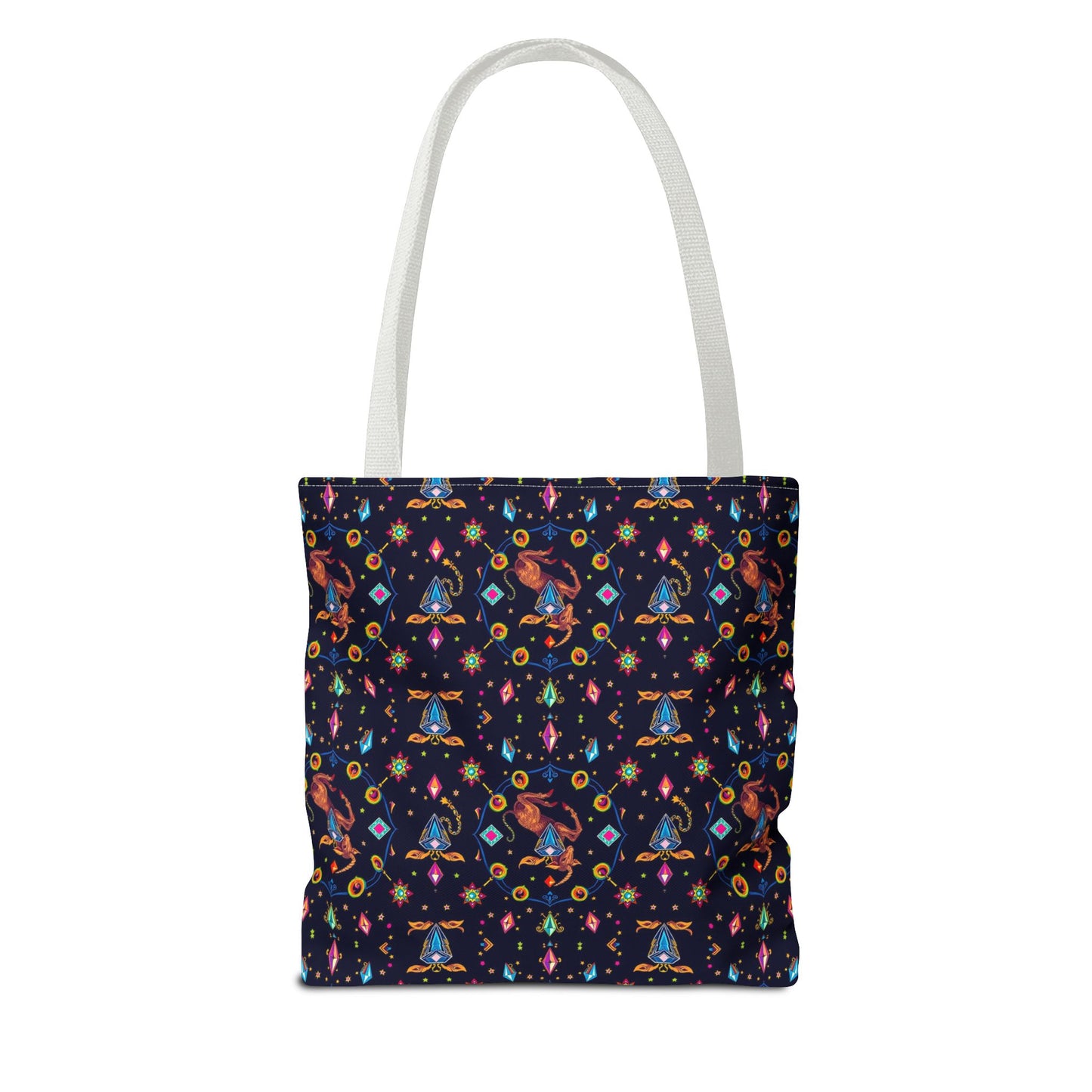 Tote Bag (AOP), Capricorn, Zodiac v1, Jewel Pattern
