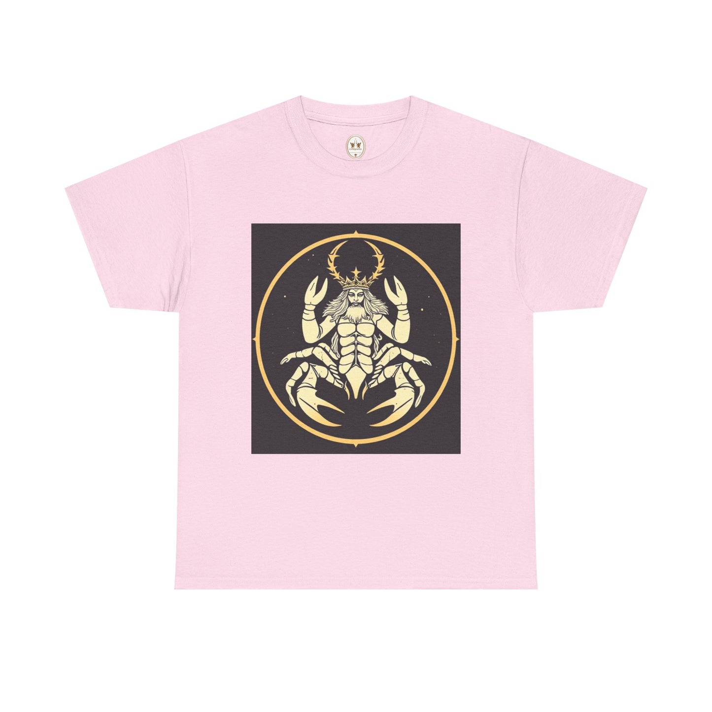 Unisex Heavy Cotton T-Shirt, Scorpio King, Print Art, Zodiac Design