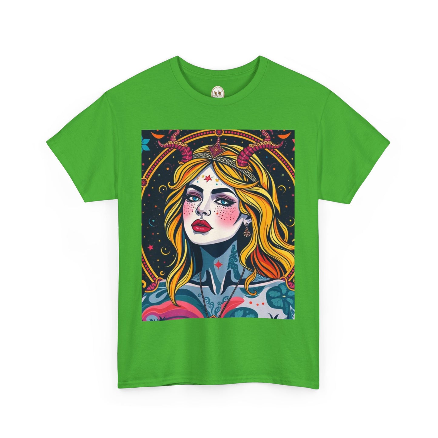 Unisex Heavy Cotton T-Shirt, Virgo, Zodiac v2, Sexy Art