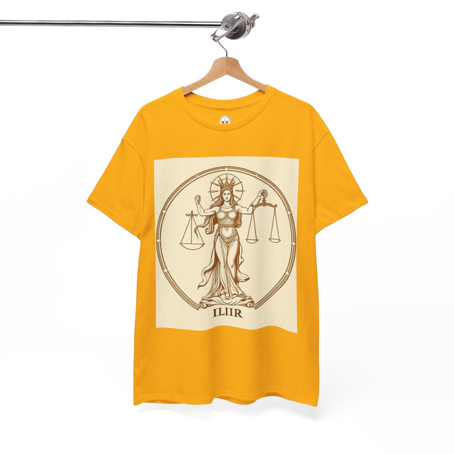 Unisex Heavy Cotton T-Shirt, Libra Goddess v1, Zodiac Design