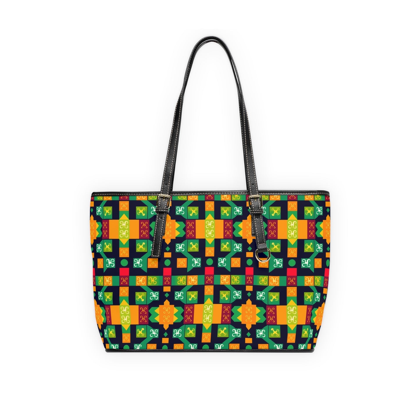 Leather Shoulder Bag, Virgo, Zodiac v1, Shapes Pattern