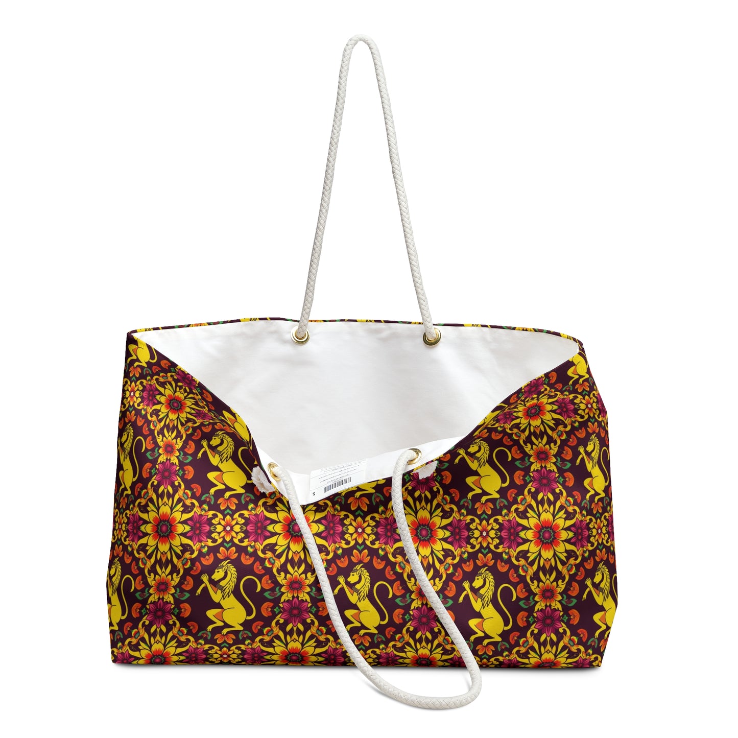 Weekender Bag, Virgo, Zodiac v1, Flower Pattern