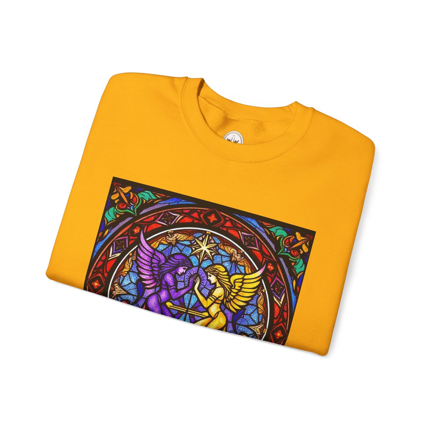 Unisex Heavy Blend™ Crewneck Sweatshirt, Glass, Gemini Zodiac Design