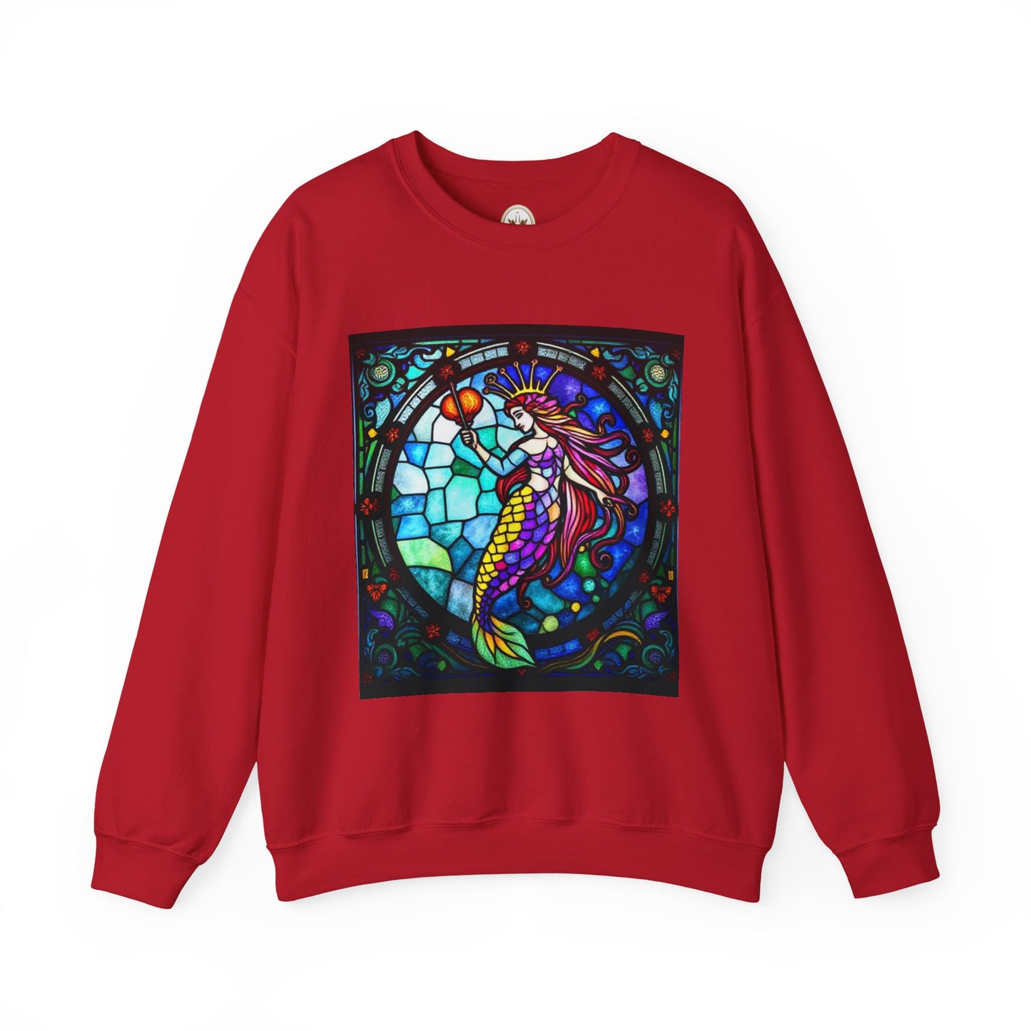 Unisex Heavy Blend™ Crewneck Sweatshirt, Glass, Aquarius Zodiac Design