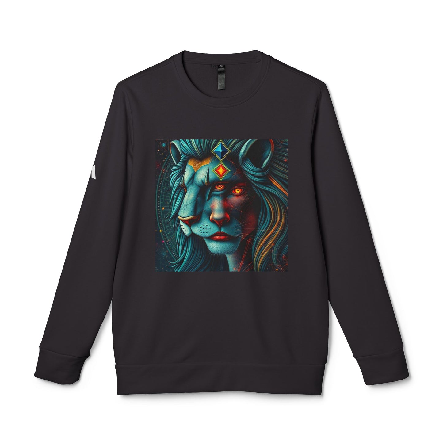 Adidas, Unisex Fleece Crewneck Sweatshirt, Leo, Pop Art, Zodiac