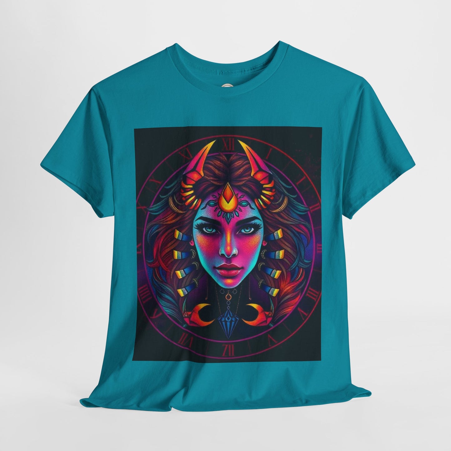 Unisex Heavy Cotton T-Shirt, Scorpio, Zodiac v4, Sexy Art