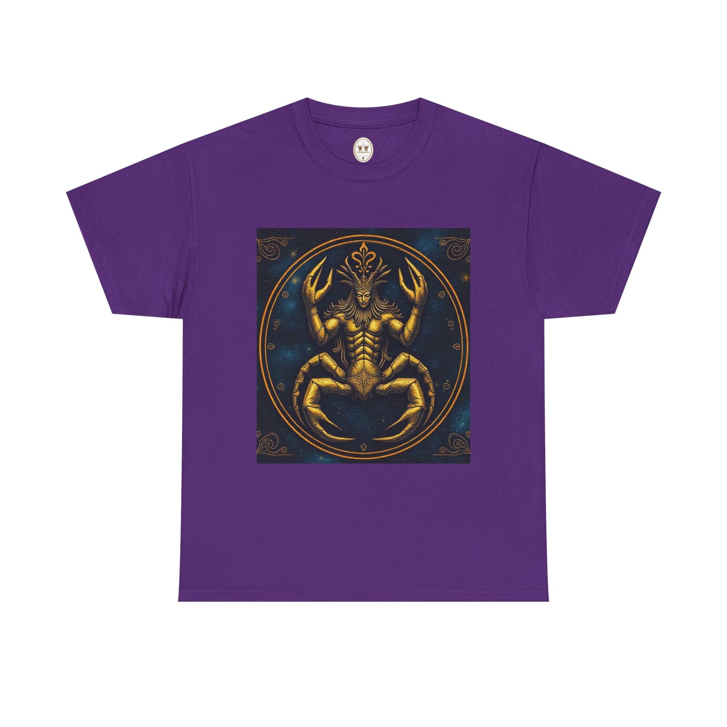 Unisex Heavy Cotton T-Shirt, Scorpion King, Cancer Zodiac Design