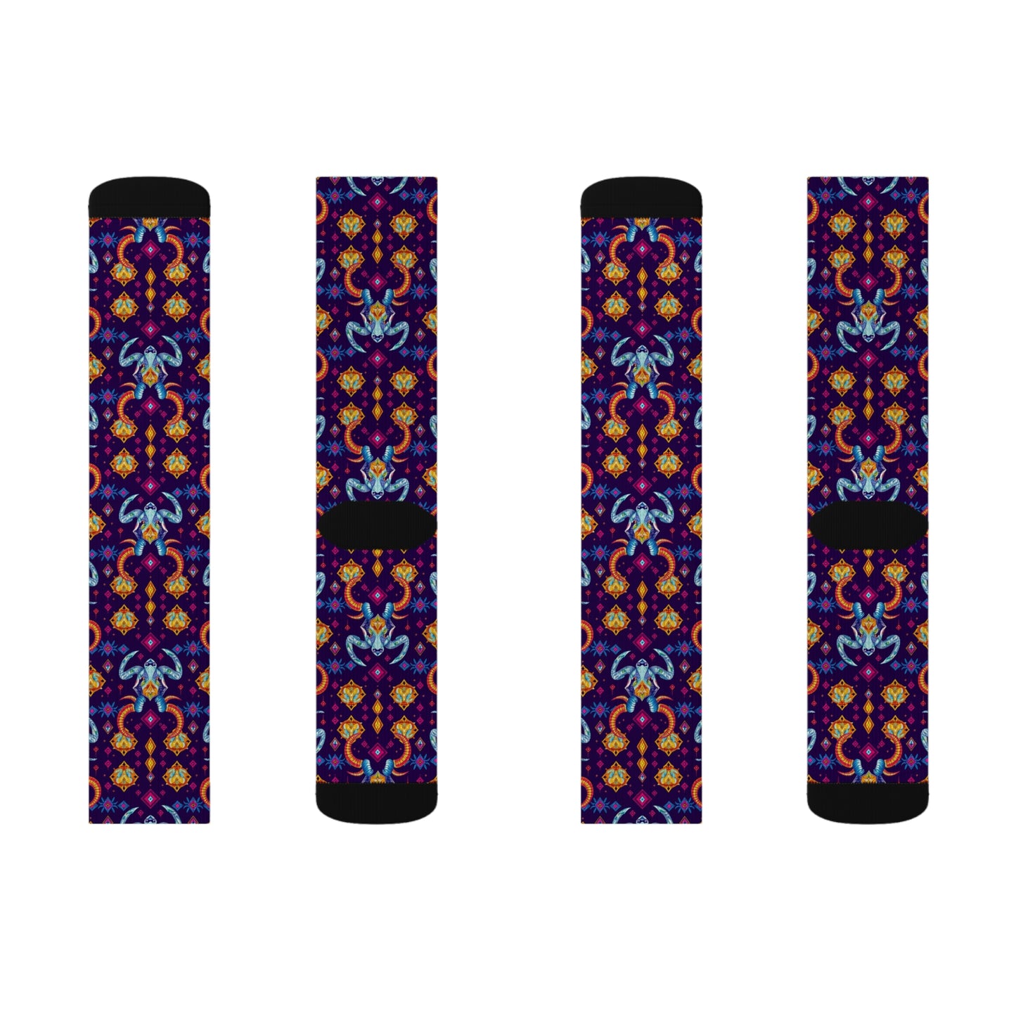 Sublimation Socks, Taurus, Zodiac, Jewel Pattern