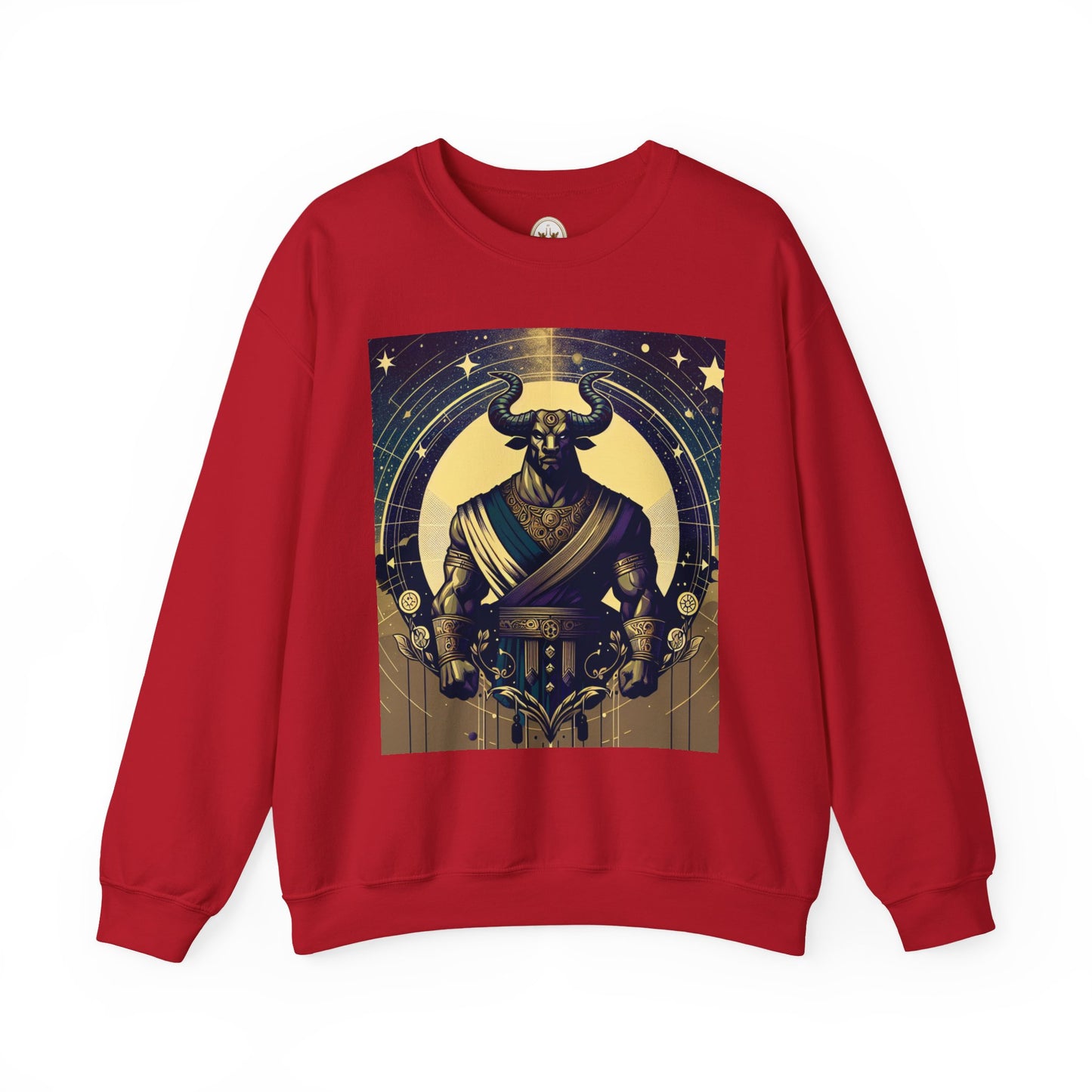 Unisex Heavy Blend™ Crewneck Sweatshirt, Minotaur, Taurus Zodiac Design