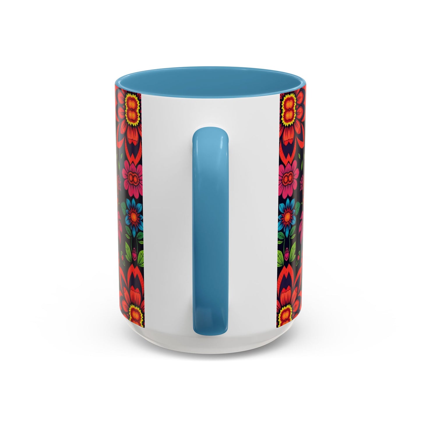 Accent Coffee Mug, Cancer, Zodiac v4, Flower Pattern, (11, 15oz)