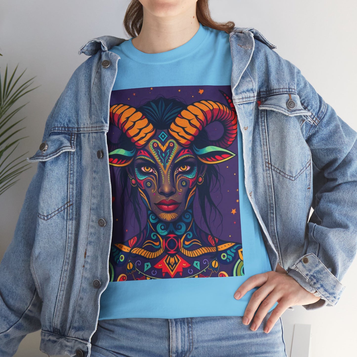 Unisex Heavy Cotton T-Shirt, Taurus, Zodiac v3, Sexy Art