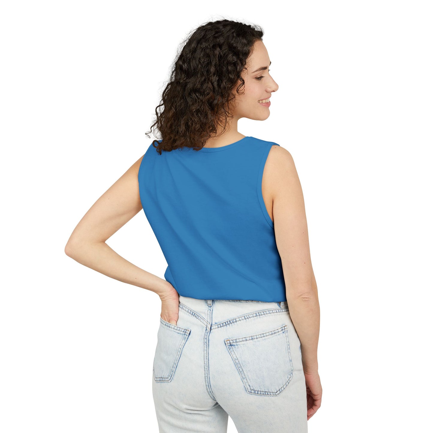 Unisex Garment-Dyed, Tank Top, Aquarius Design, Pop Art, 100% Ringspun US cotton