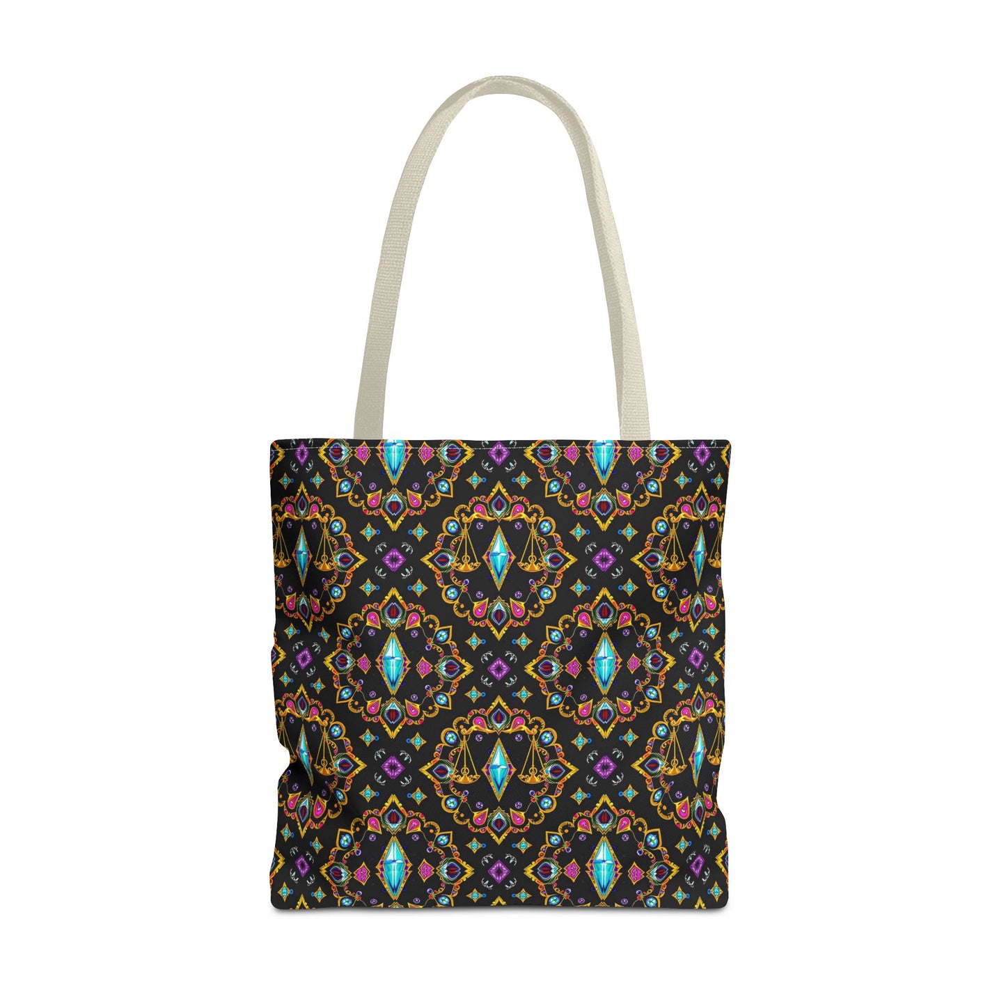 Tote Bag (AOP), Libra, Zodiac v1, Jewel Pattern