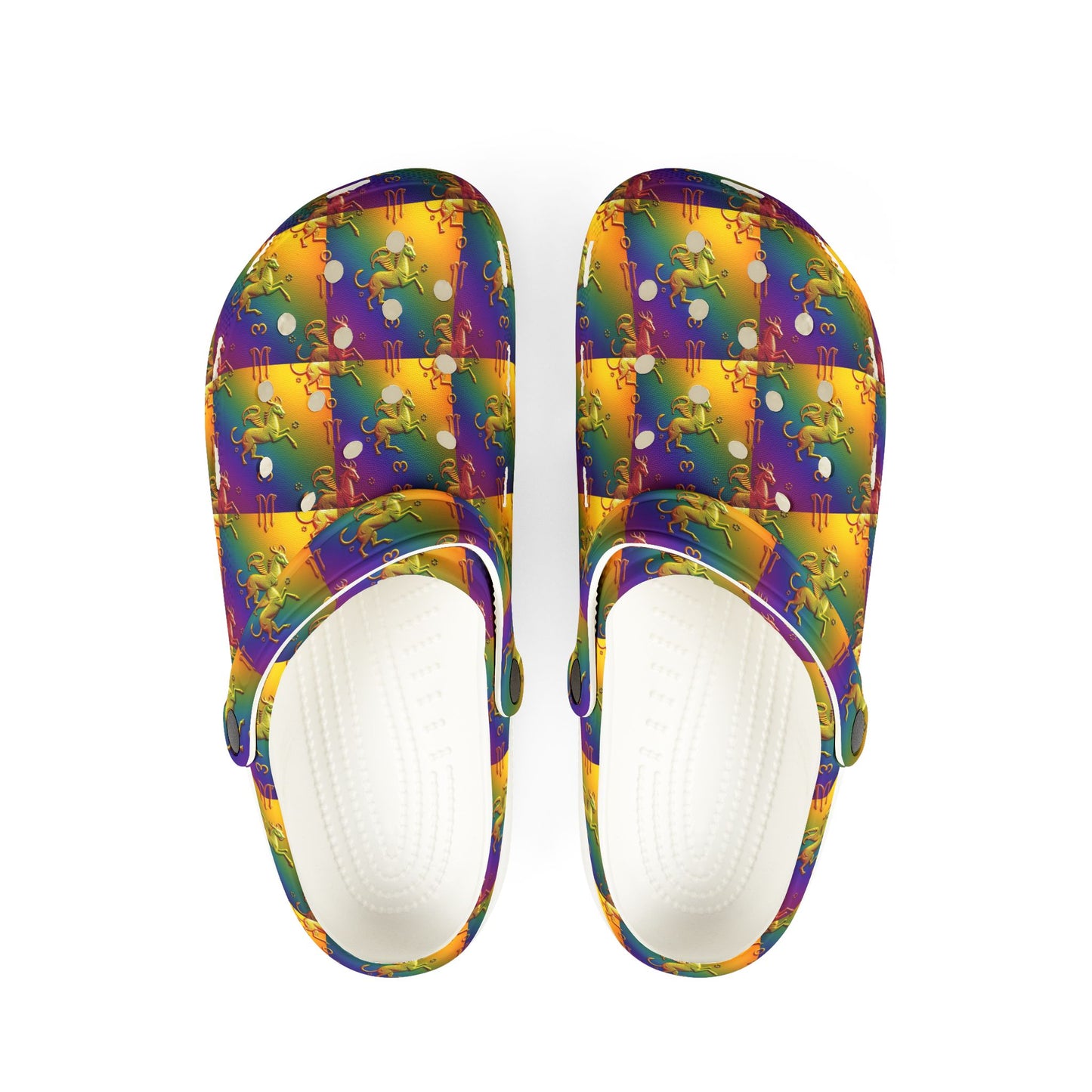 EVA Foam Rubber Shoes, (AOP), Virgo, Zodiac v4, Pattern