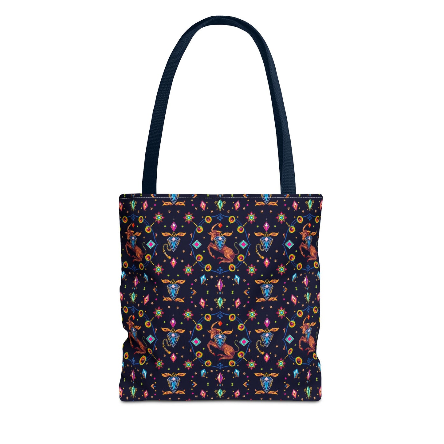 Tote Bag (AOP), Capricorn, Zodiac v1, Jewel Pattern