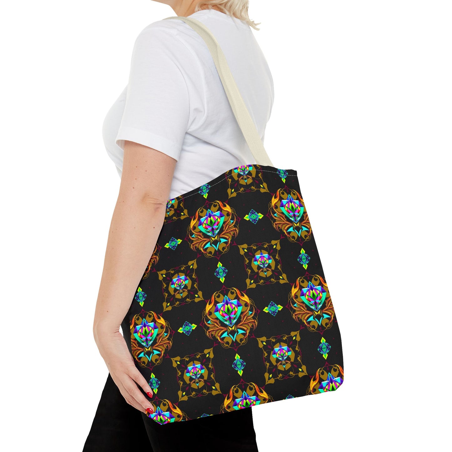 Tote Bag (AOP), Scorpio, Zodiac, Jewel Pattern