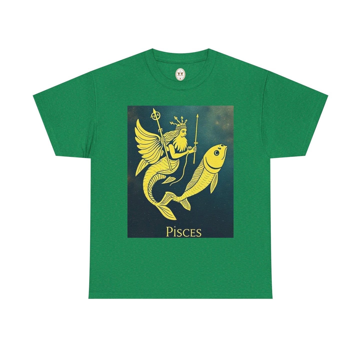 Unisex Heavy Cotton T-Shirt, Pisces Quuen v1, Zodiac Design