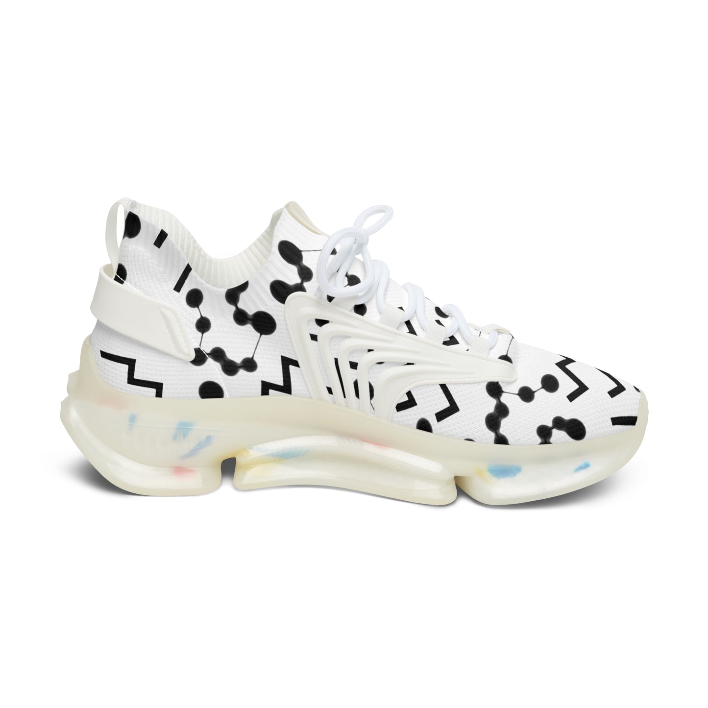 Women's Mesh Sneakers, Constellation & Symbol, Aquarius Zodiac Sign, AOP