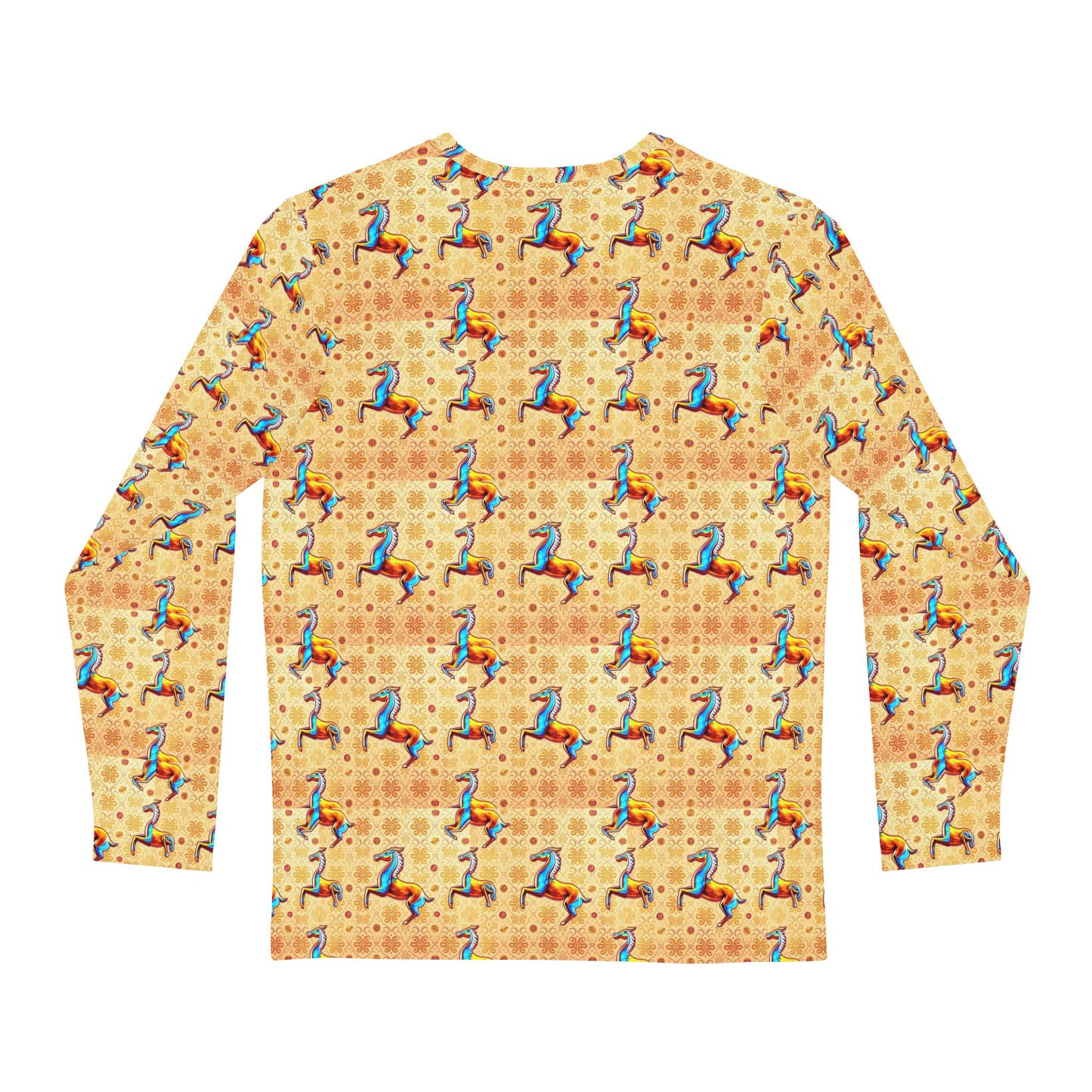 Men's Long Sleeve Shirt, (AOP), Virgo, Zodiac v2, Pattern