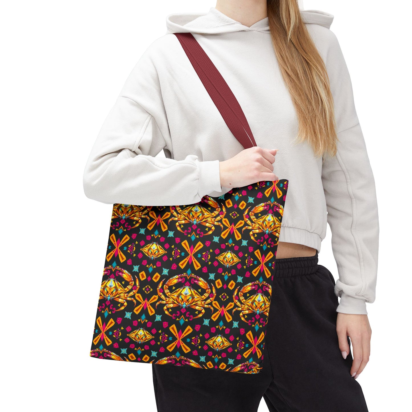 Tote Bag (AOP), Cancer, Zodiac v1, Jewel Pattern