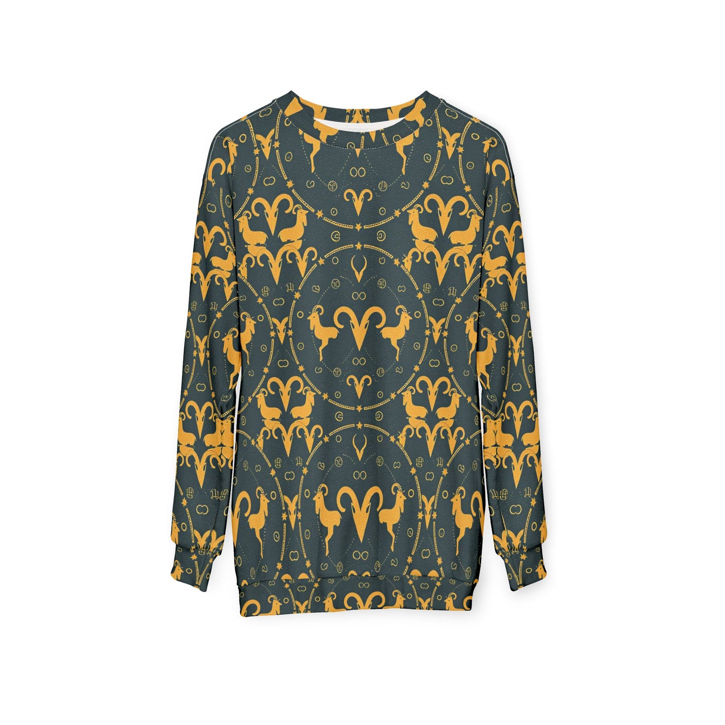 Unisex Sweatshirt, Zodiac Design, Pattern v1, Aries, AOP