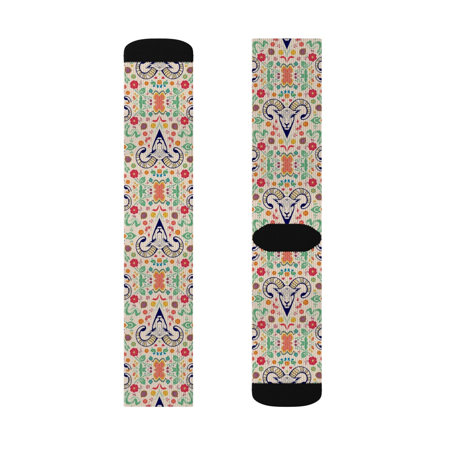 Sublimation Socks, Aries, Zodiac v2, Pattern