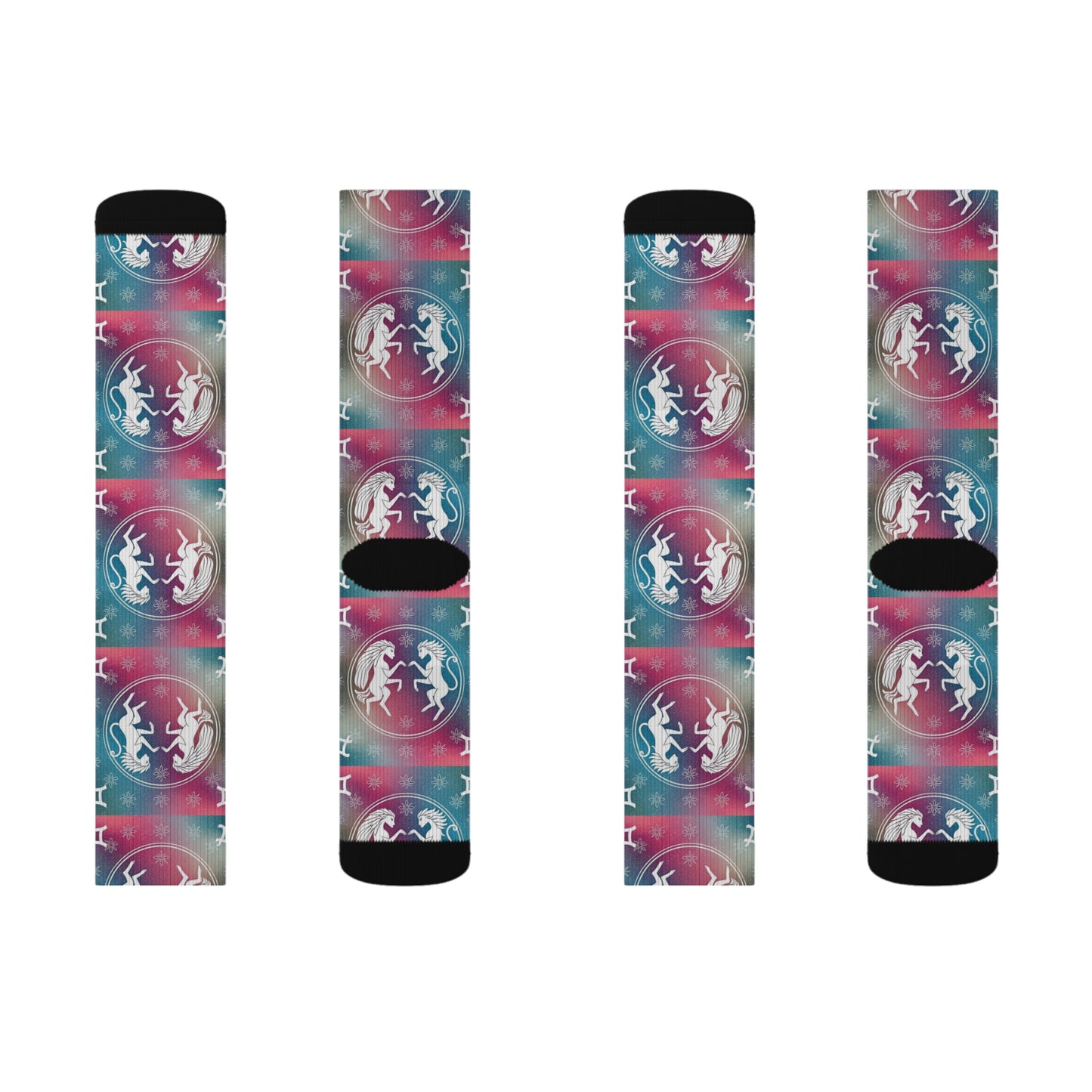 Sublimation Socks, Gemini, Zodiac v1, Pattern