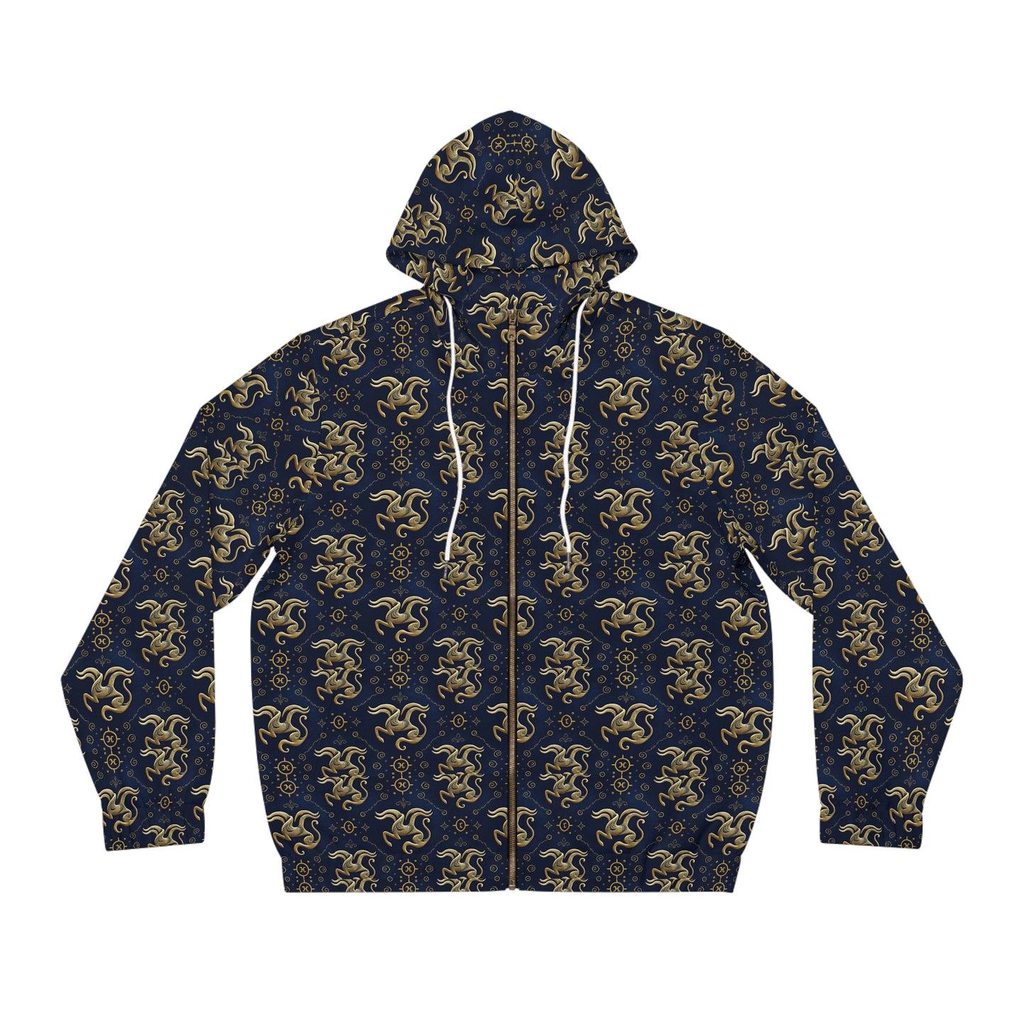 Full-Zip Hoodie (AOP), Aquarius, Zodiac v3, Pattern