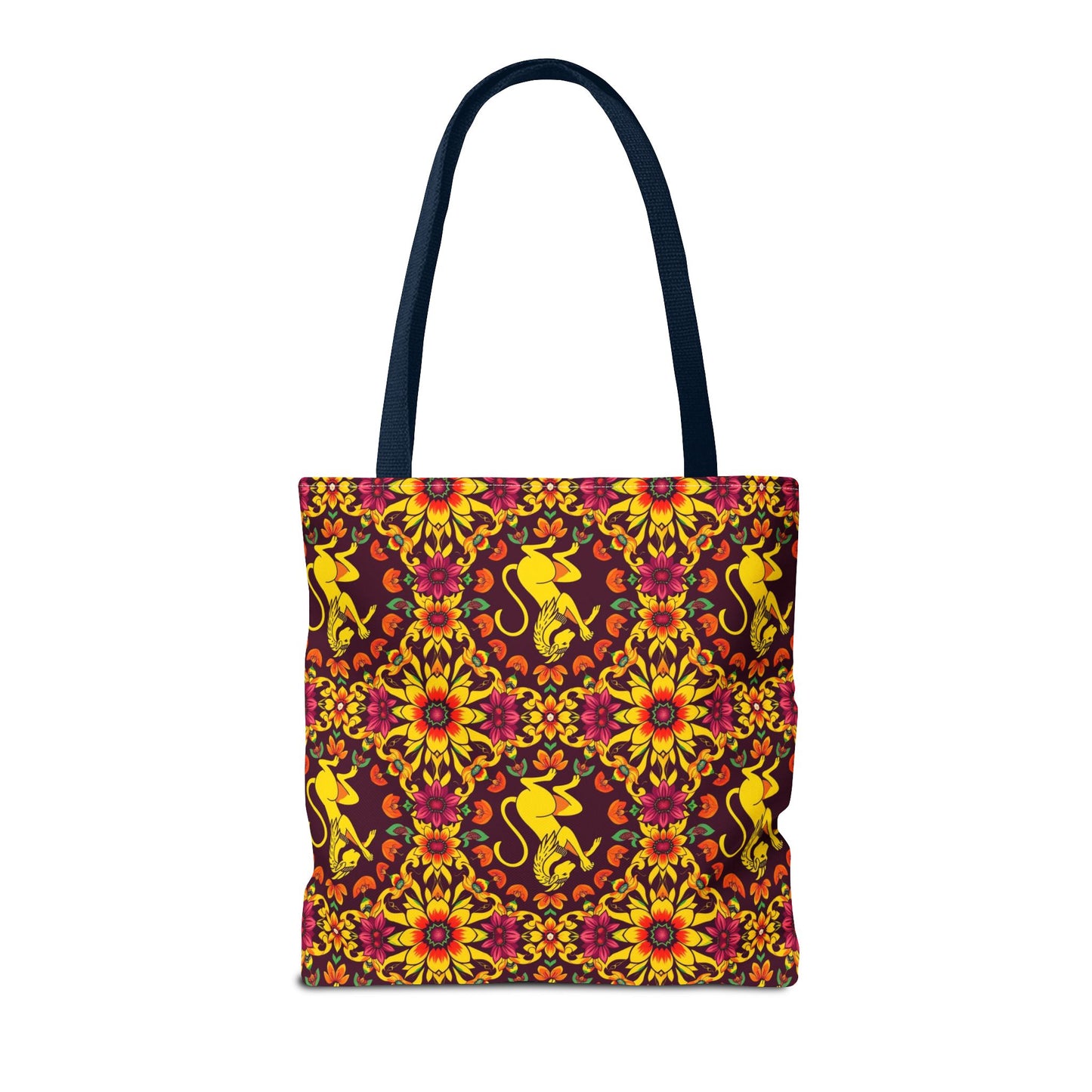 Tote Bag (AOP), Virgo, Zodiac v2, Flower Pattern