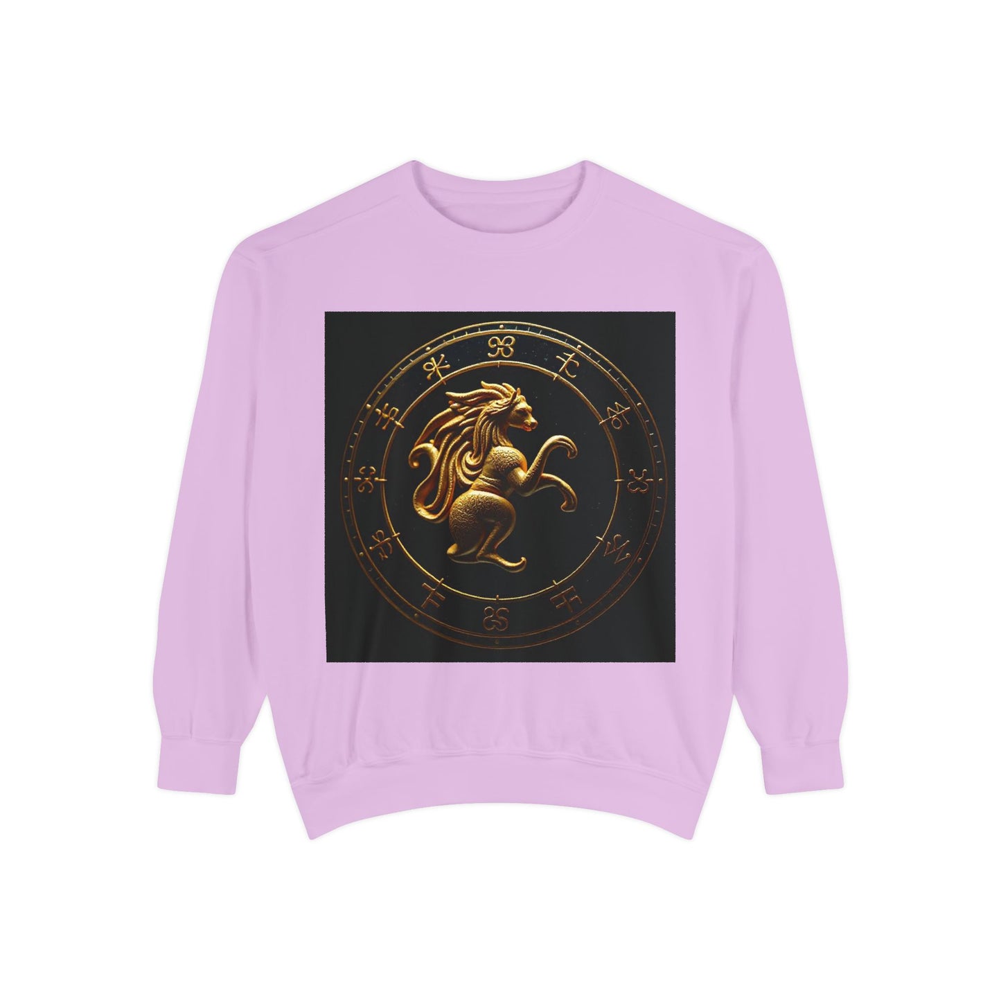 Garment-Dyed Sweatshirt, Unisex, Space Animal Design v1, Virgo