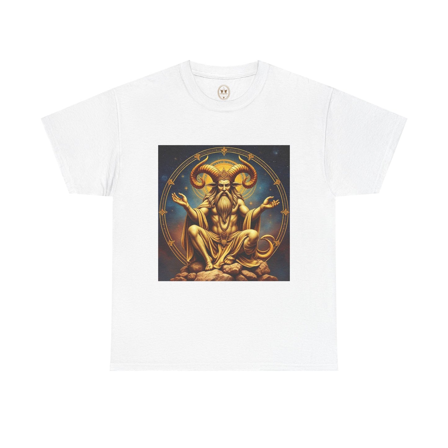 Unisex Heavy Cotton T-Shirt, On The Throne, Taurus Zodiac Design