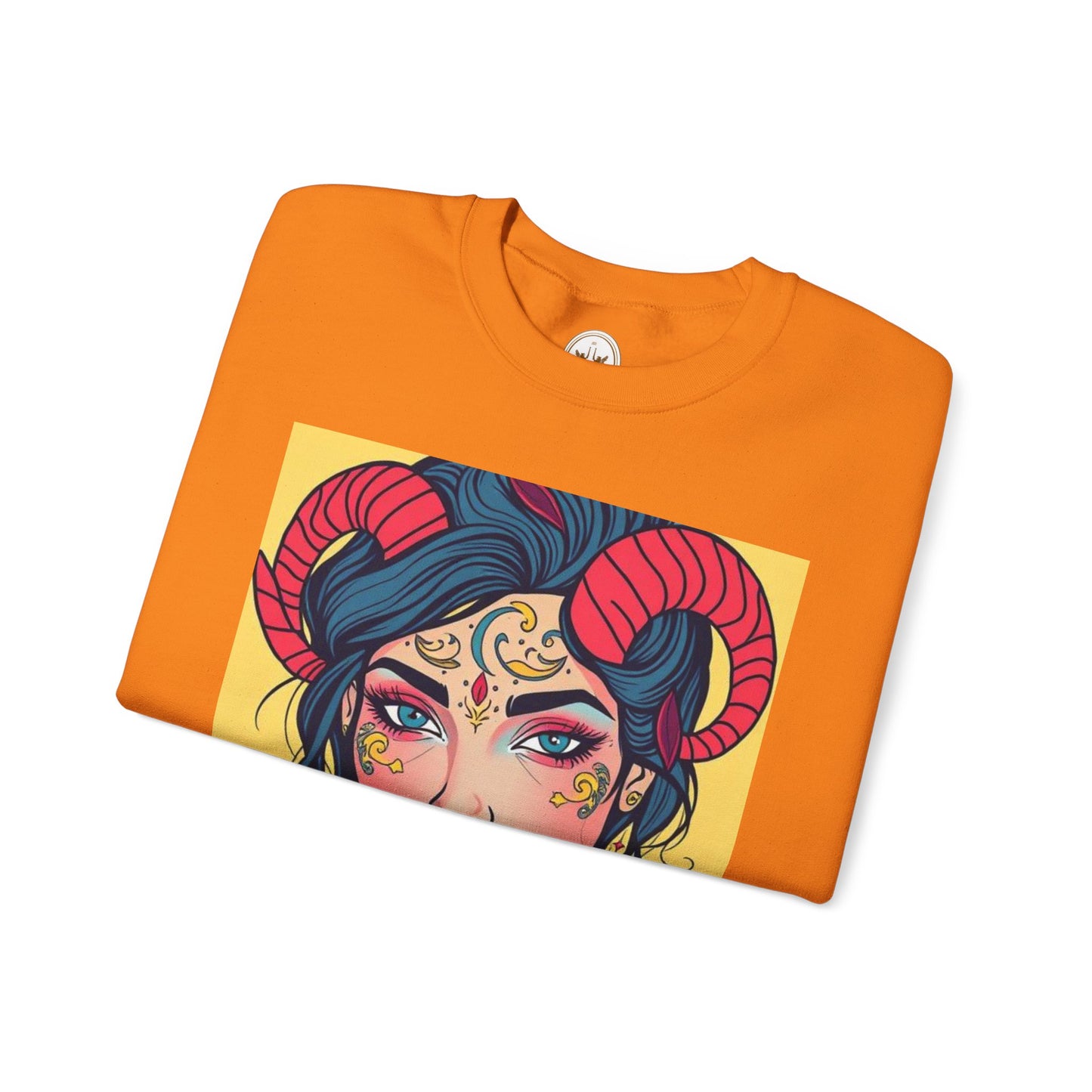 Unisex Heavy Blend™ Crewneck Sweatshirt, Aries, Zodiac v2, Sexy Pattern