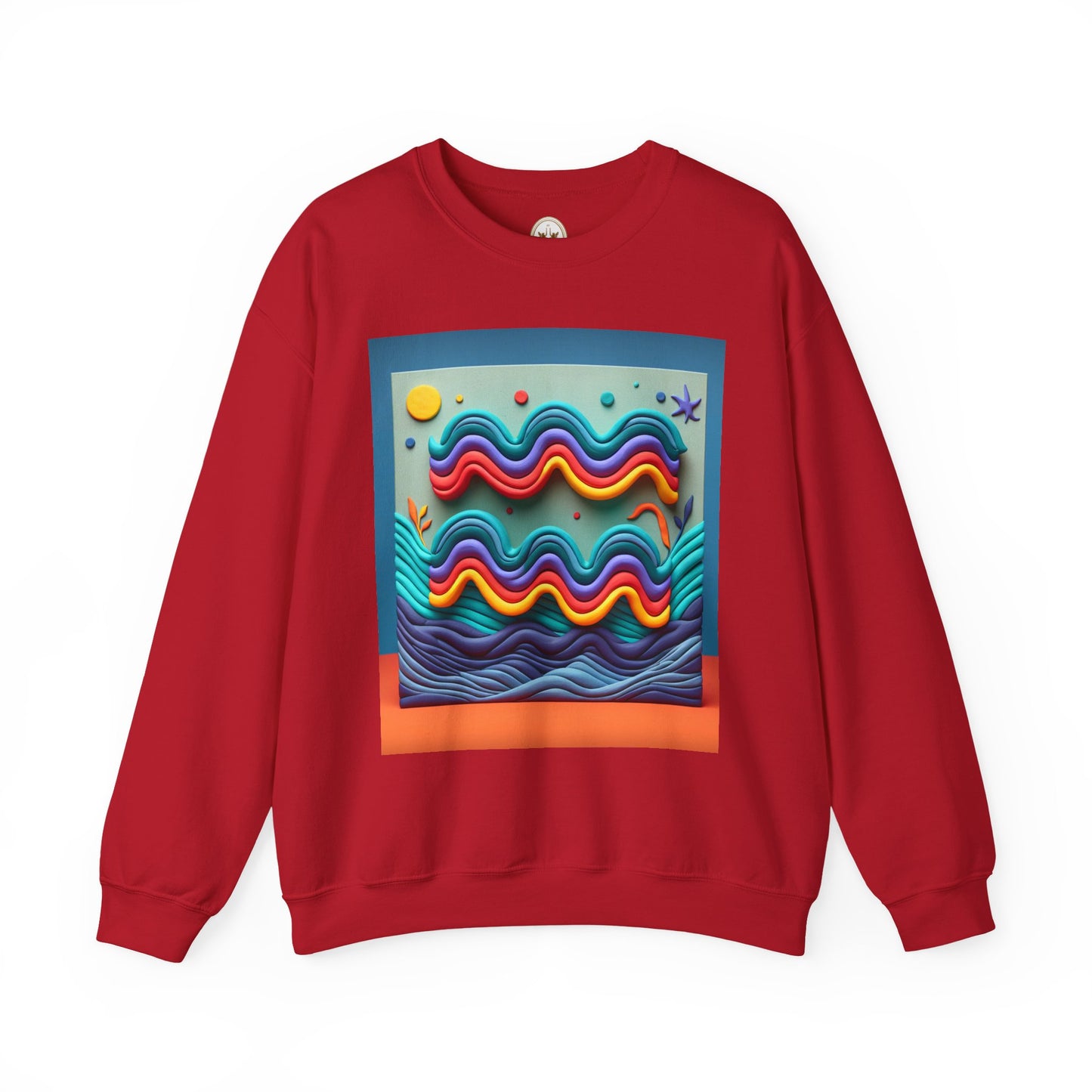 Unisex Heavy Blend™ Crewneck Sweatshirt, Water Painting, Aquarius Zodiac Design