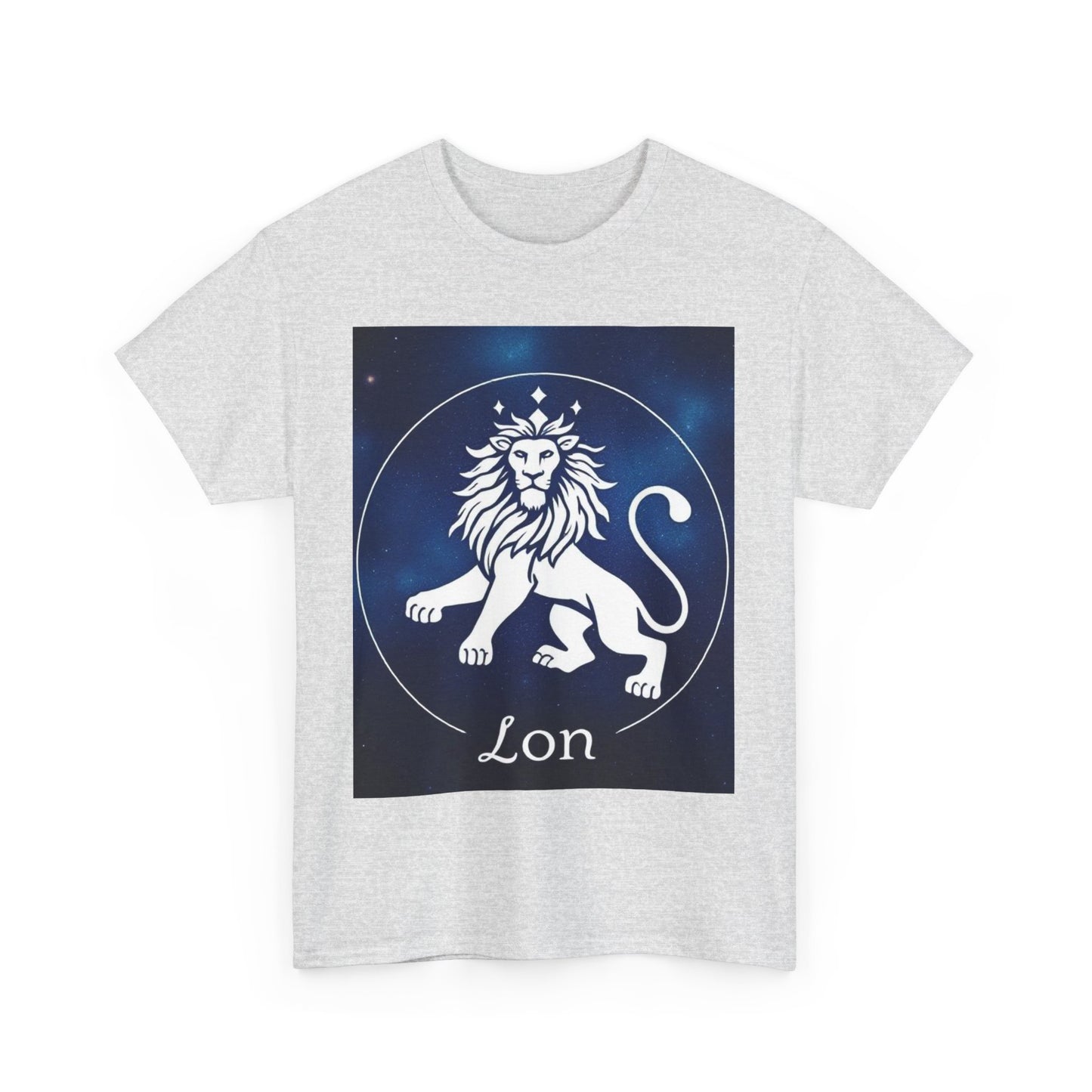 Unisex Heavy Cotton T-Shirt, Space Lion, Leo Zodiac Design