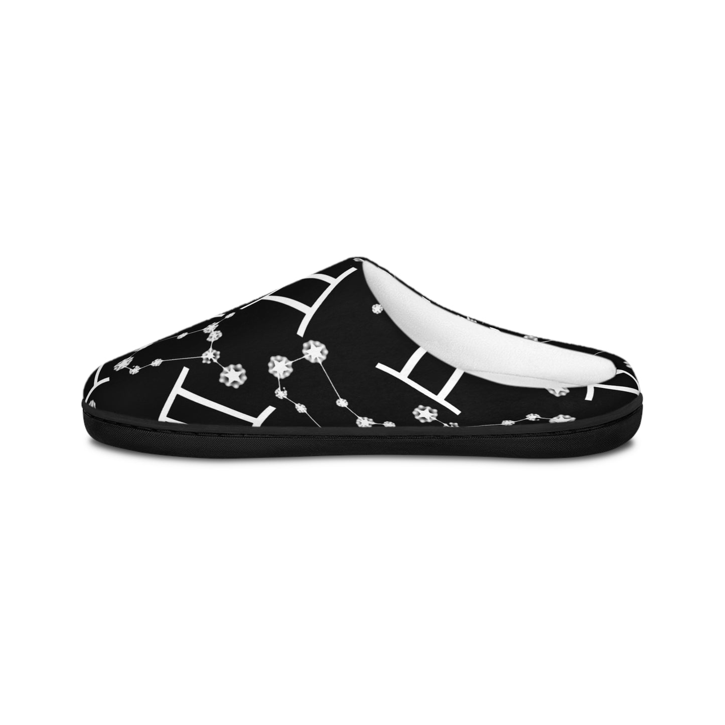 Women's Indoor Slippers, Gemini Zodiac Sign, 100% polyester, Outer-layer and lining