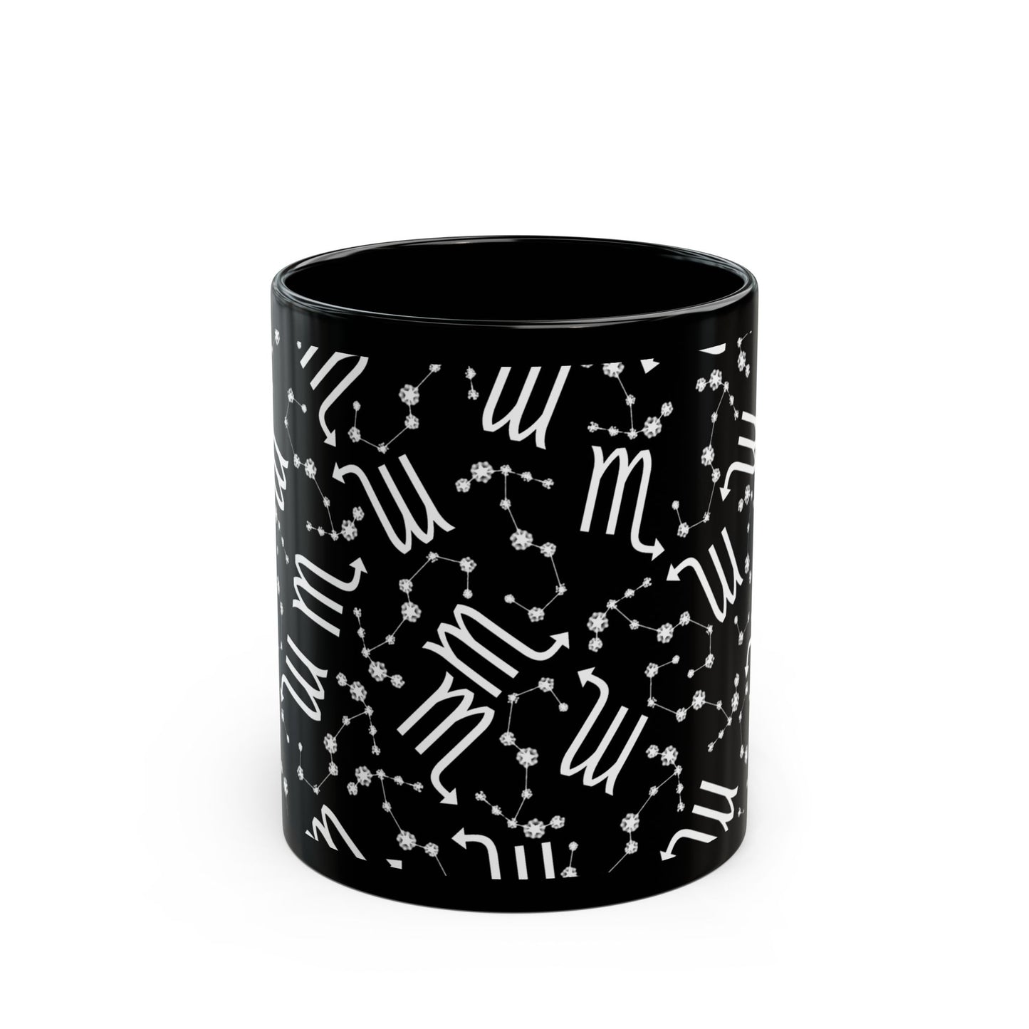 Zodiac 11oz Black Mug Scorpio Zodiac Sign